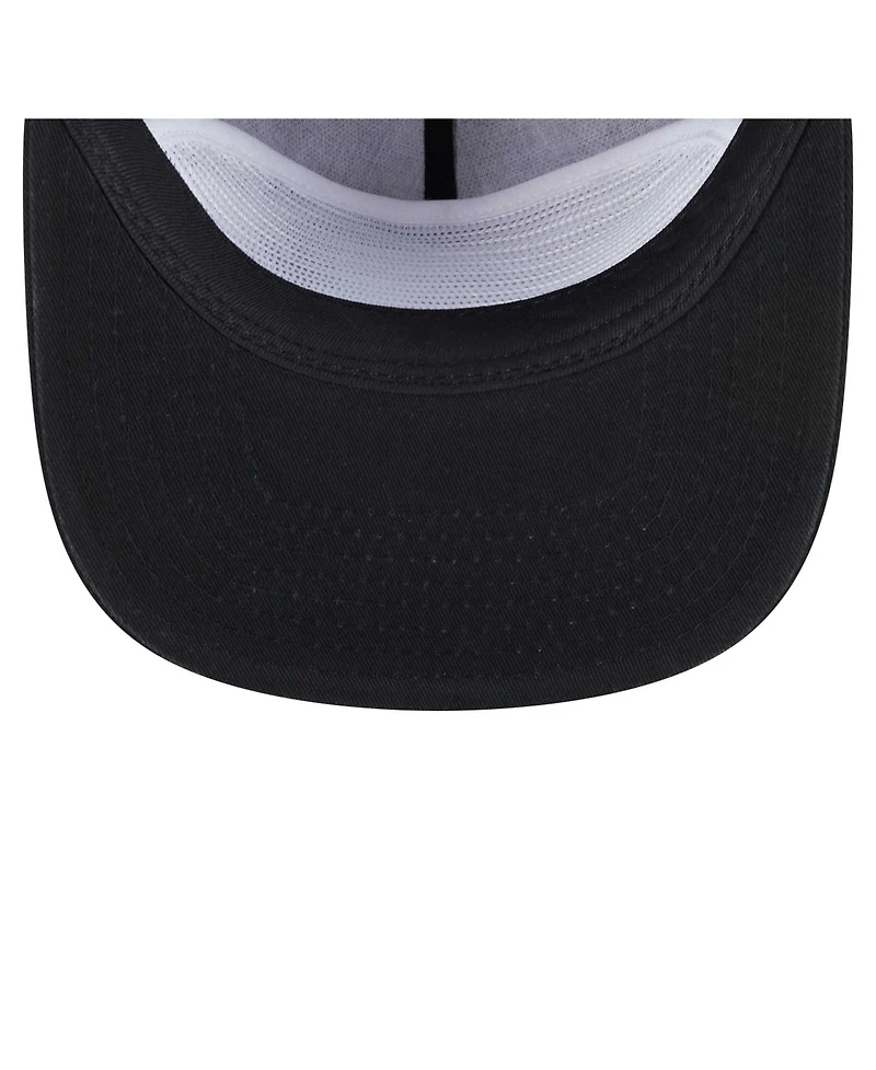 New Era Men's Black New England Patriots B-Dub Golfer Snapback Hat