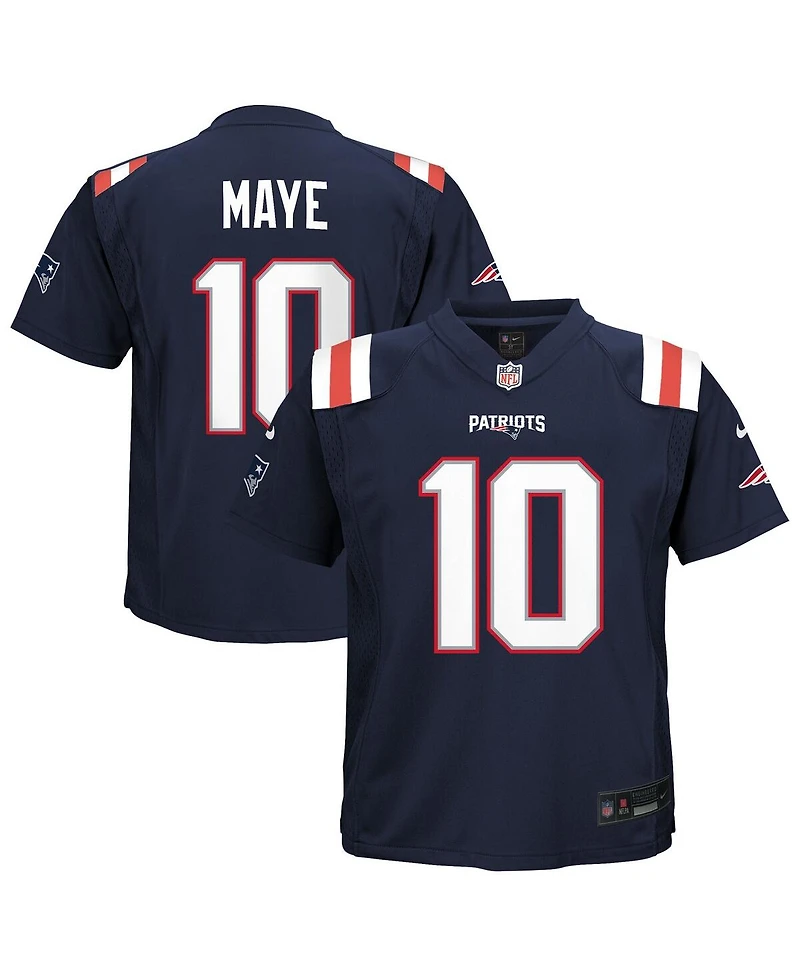 Nike Baby Boys and Girls Drake Maye Navy New England Patriots Team Player Game Jersey