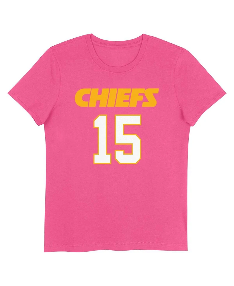 Nike Big Girls Patrick Mahomes Pink Kansas City Chiefs Player Name Number T-Shirt