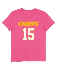 Nike Big Girls Patrick Mahomes Pink Kansas City Chiefs Player Name Number T-Shirt