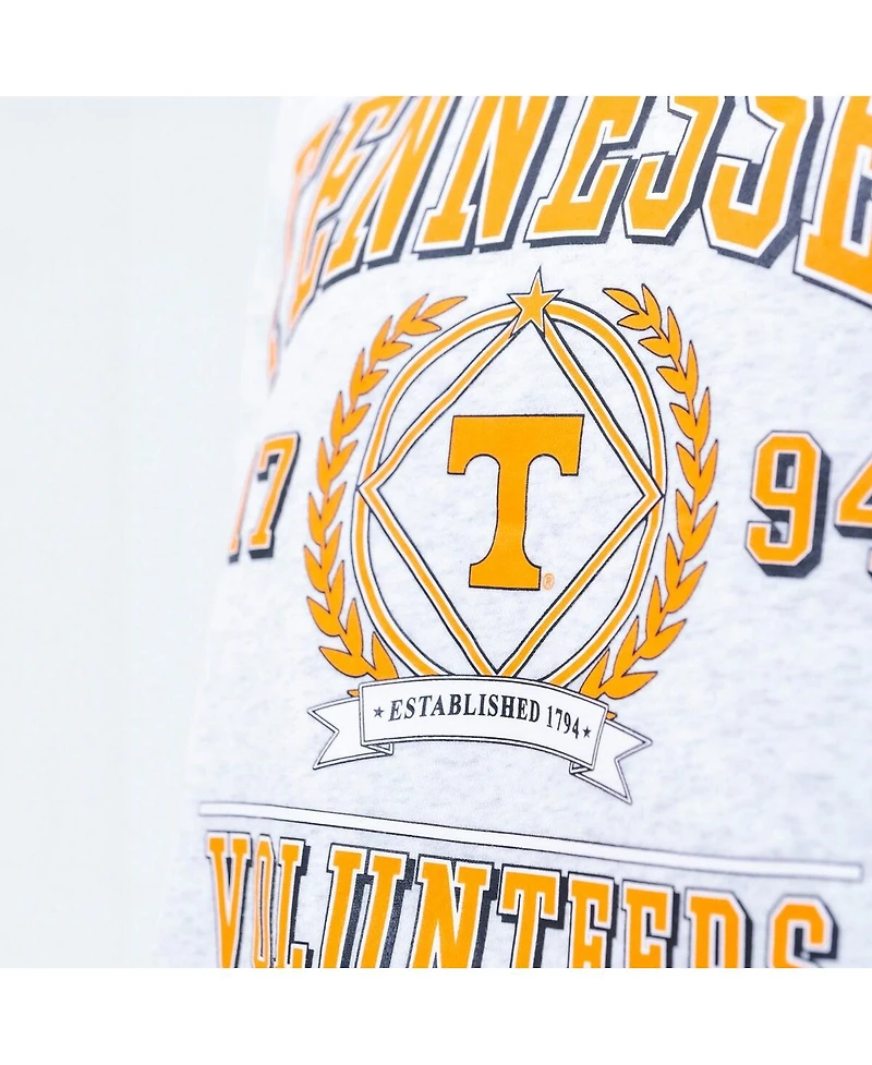 Established & Co. Men's and Women's Ash Tennessee Volunteers Vintage Crest Pullover Sweatshirt