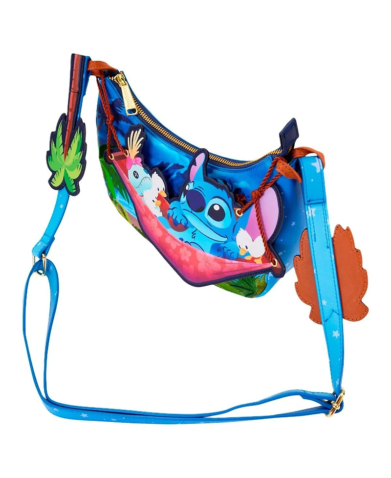 Loungefly Lilo and Stitch Camping Cuties Hammock Crossbody Handbag