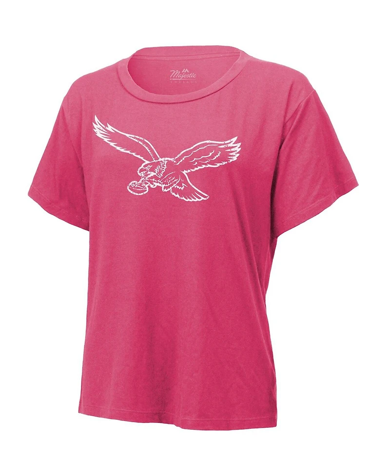 Majestic Women's Saquon Barkley Pink Philadelphia Eagles Name Number T-Shirt