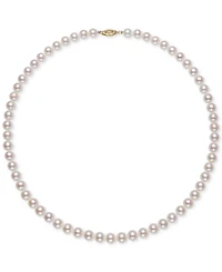 Belle de Mer Cultured Akoya Pearl (6-1/2-7mm) Classic 18" Collar Necklace