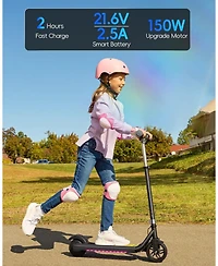 Gyroshoes H30Max Kids Electric Scooter, 150W Motor, Led Lights, Bluetooth Music, Dual Brakes, Fast Charging