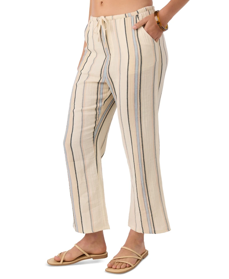 O'Neill Juniors' Brenda Cotton Gauze Striped Pants