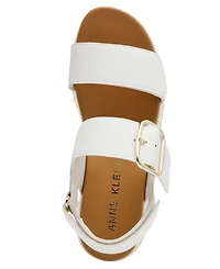 Anne Klein Women's Evanti Buckle Double Strap Sporty Sandals