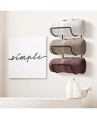 Sorbus Set of 4 Wall-Mount Towel Rack - Great for Organizing Rolled Bath Towels, Washcloths, Linens (Holds 12