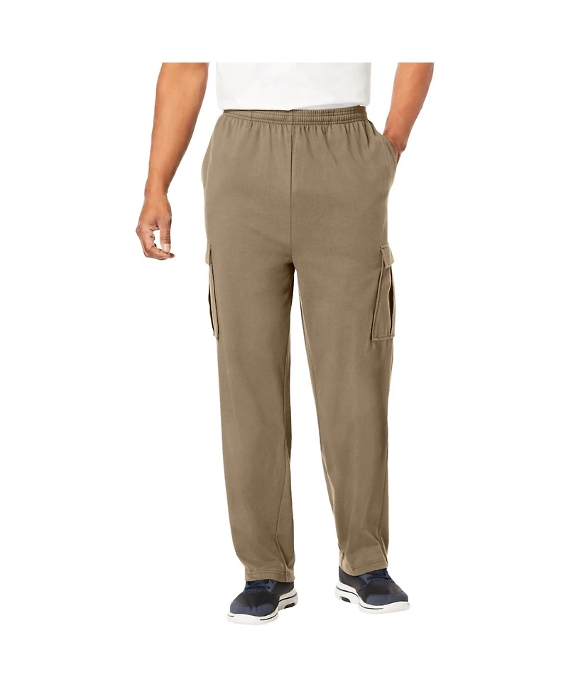 KingSize Big & Tall Lightweight Jersey Cargo Sweatpants