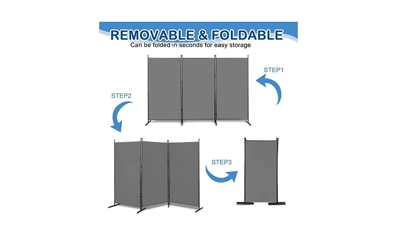Slickblue Foldable Screen for Room Dividing, Privacy, and Home Decor