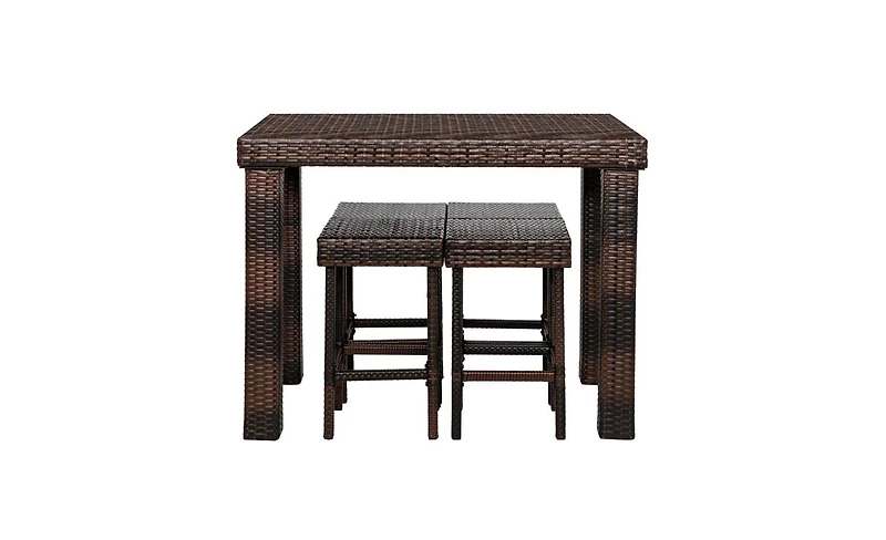 Slickblue Bar Stool-Table and Chair Set of 4 for Stylish and Comfortable Dining or Entertaining