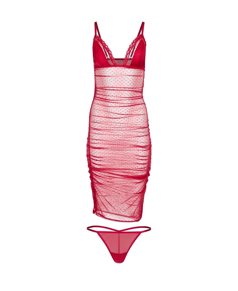 Adore Me Women's Marietta Bodycon Slip & G-String Set Lingerie