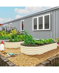Outsunny 2PCS Raised Garden Bed, Beds for Gardening,