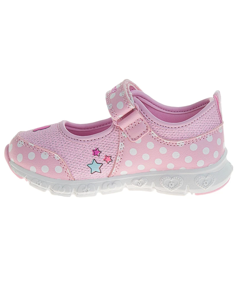 Disney Toddler and Little Girls Minnie Mouse Mary Jane Styled Light Up Sneakers