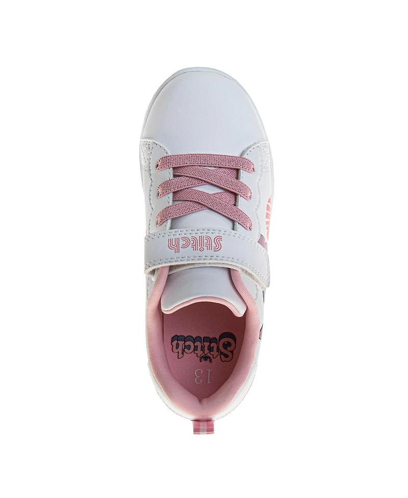 Disney Little Girls Stitch Ohana Hook and Loop Sneakers