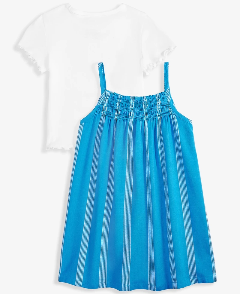 Toddler Girls T-Shirt & Striped Dress, Exclusively at Macy's