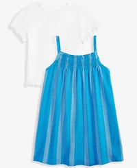 Toddler Girls T-Shirt & Striped Dress, Exclusively at Macy's