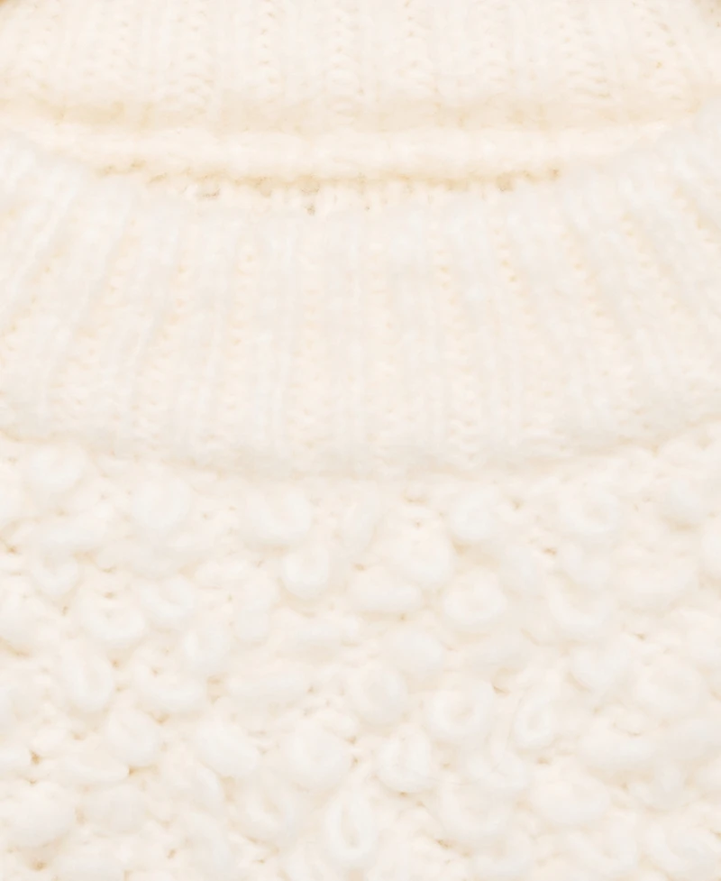 Mango Women's Round Neck Boucle Sweater