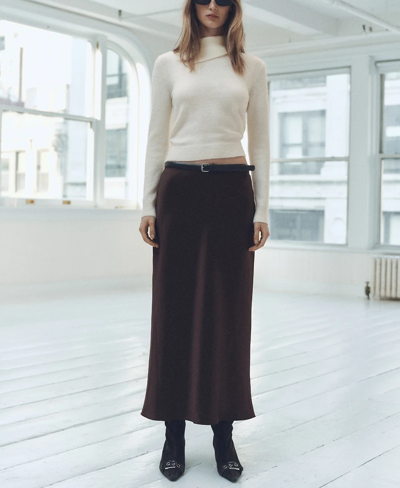 Mango Women's Wraparound Lapel Neck Sweater