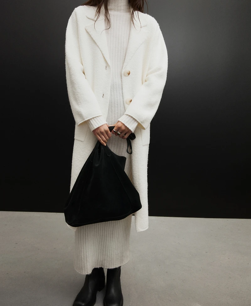 Mango Women's Knitted Long Coat