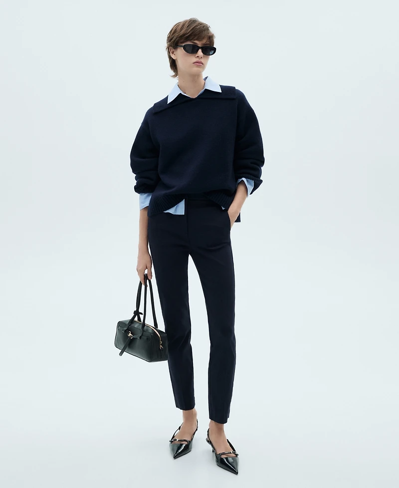 Mango Women's Crop Skinny Pants