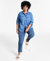 Levis Trendy Plus Size Essential Western Cotton Shirt 311 Shaping Skinny Jeans