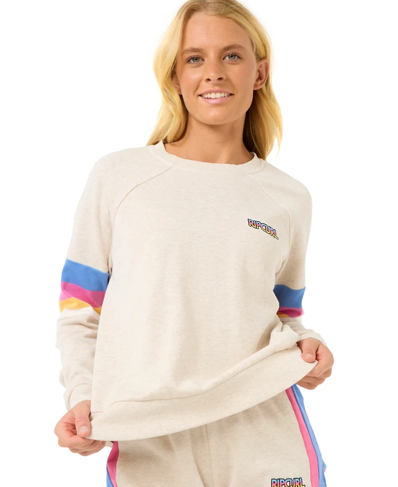 Rip Curl Juniors' Las Dalias Raglan-Sleeve Sweatshirt