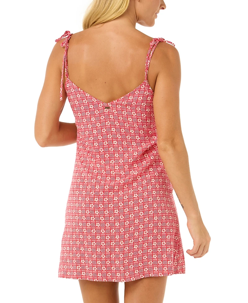 Rip Curl Juniors' Cala Mayor Tie-Strap Mini Dress