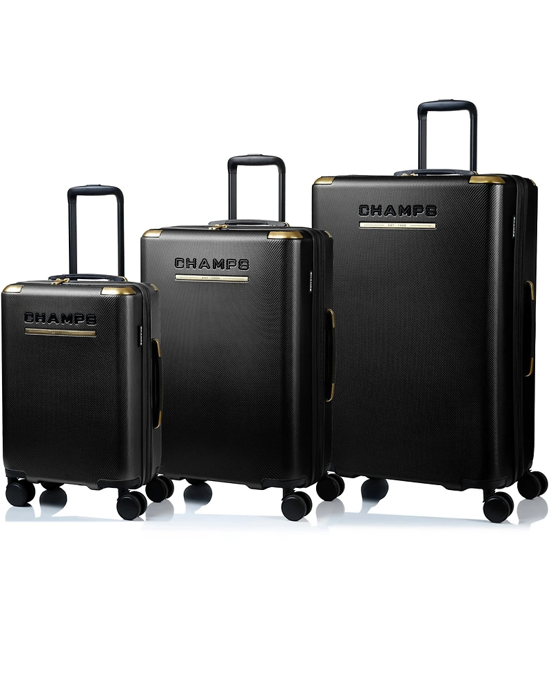 Champs 3-Piece Luxe Ii Collection Hardside Luggage Set