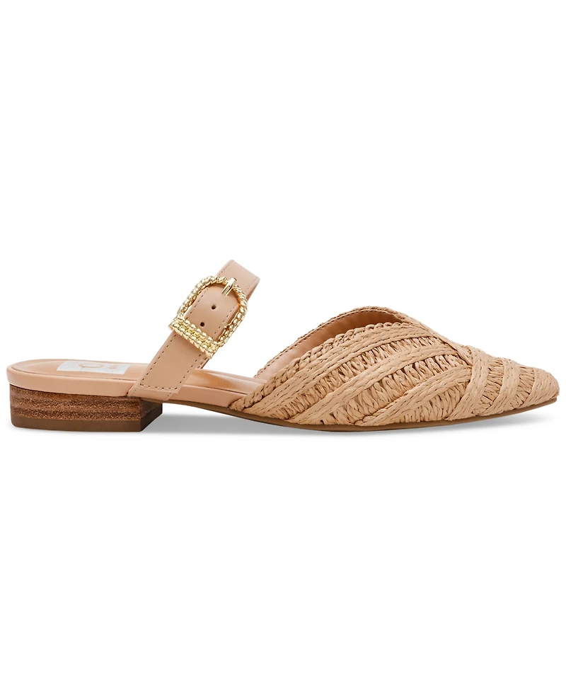 Dv Dolce Vita Women's Domain Raffia Woven Flat Mules