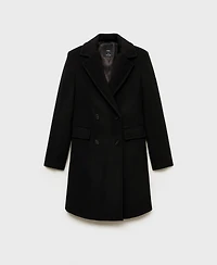 Mango Women's Double-Breasted Wool Coat