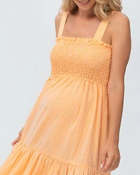 Pietro Brunelli Maternity Smock Tiered Maxi Dress Holly