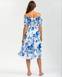 Pietro Brunelli Maternity Maternity Off-the-Shoulder Floral Knee-Length Dress Lola