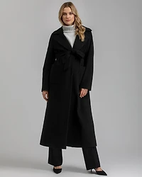 Pietro Brunelli Maternity Belted Wide Collar Wrap Flaminia Coat