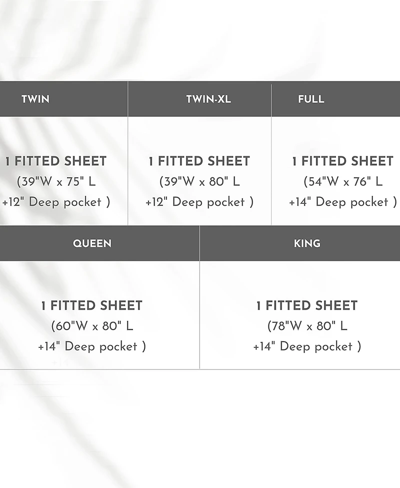Deep Pocket King Fitted Sheet Only - Soft 100% Cotton Sateen