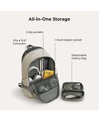 Soar 25L 180° Open Clamshell Travel Backpack Set Grey