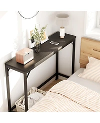 gaomon Farmhouse Console Tables with Power Outlet, 39.4" Entryway Table with Adjustable Feet, Behind Couch Table for Living Room, Entryway, Foyer