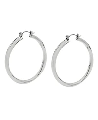 Steve Madden Woven Twist Large Hoop Earrings