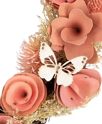 Northlight 10" Wooden Heart Spring Wreath with Butterflies