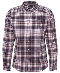Barbour Men's Tailored-Fit Bridport Linen-Blend Plaid Shirt