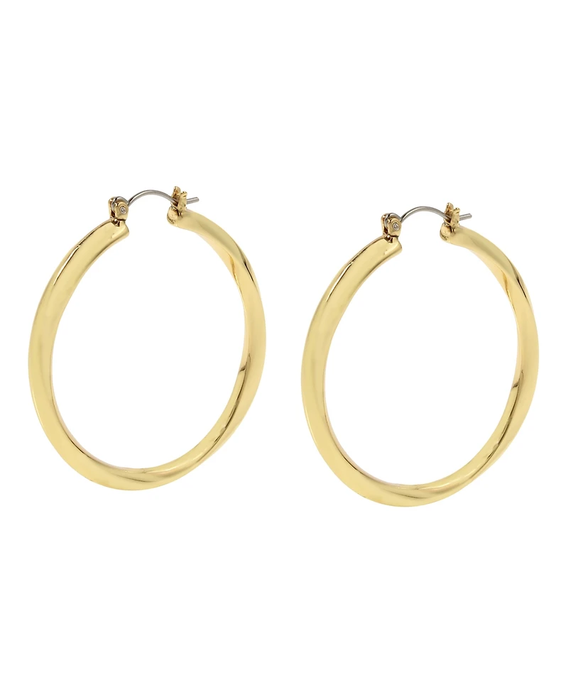 Steve Madden Woven Twist Large Hoop Earrings