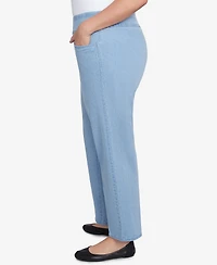 Alfred Dunner Plus Super Stretch Mid- Rise Average Length Denim Jeans