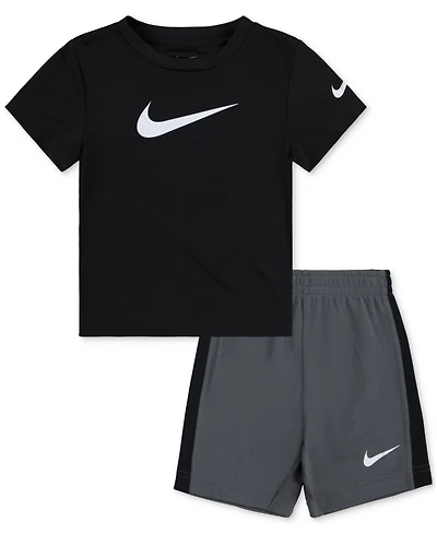 Nike Toddler Boys Dri-fit Swoosh T-Shirt & Shorts Set