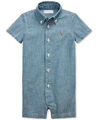 Polo Ralph Lauren Baby Boys Collared Chambray Shortall