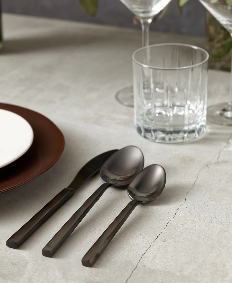 Fortessa Arezzo Brushed Black 5pc Place Setting