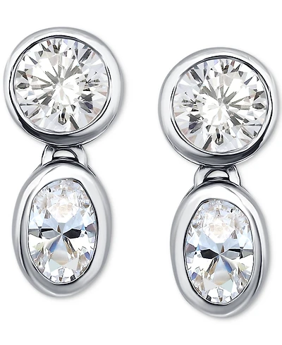 Giani Bernini Cubic Zirconia Octagon & Square Drop Earrings in 18k Gold-Plated Sterling Silver, Created for Macy's