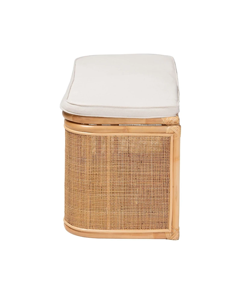 bali & pari Ishana Bohemian Natural Rattan Storage Bench