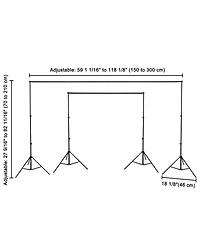 7x10Ft Photography Background Backdrop Support Stand Kit For Live Stream 3 Packs