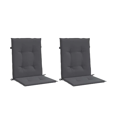 vidaXL Garden Lowback Chair Cushions pcs Anthracite 39.4"x19.7"x1.2" Oxford Fabric