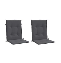 vidaXL Garden Lowback Chair Cushions pcs Anthracite 39.4"x19.7"x1.2" Oxford Fabric